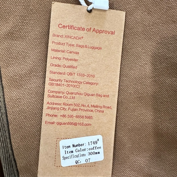 Brown Canvas Crossbody Bag for Men - Picture 4 of 8